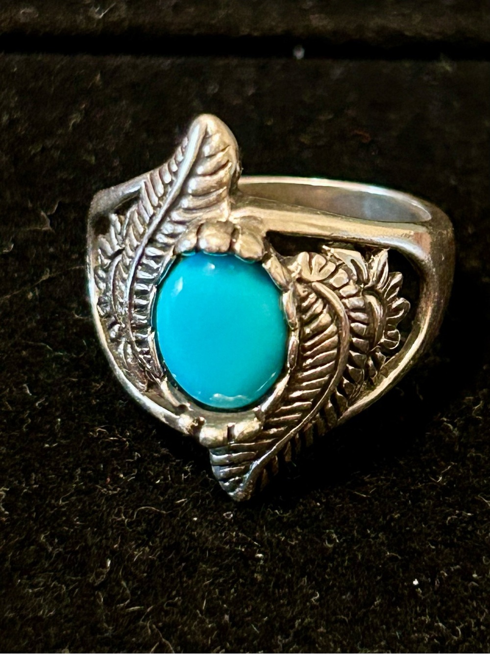 Relios Carolyn Pollack Sterling Silver Turquoise Ring size 7 , 6 grams